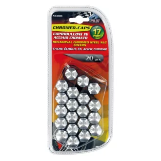 Lampa Kerékcsavar Kupak - 19mm, Króm, 20db/csomag