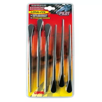   Lampa "Long-Fin" - Oldaldekoráció - Hosszú - Fekete - 6db