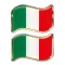 Lampa Italia Trikolor Lobogó Dekoráció, 2db 40x27mm