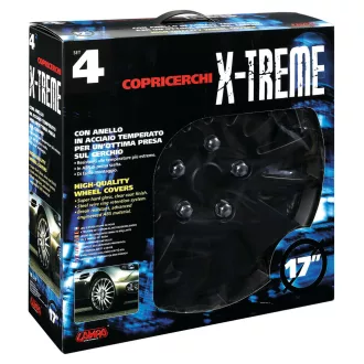   Lampa C-071, X-Treme - 4 db-os dísztárcsa szett - O 17" - Matt fekete