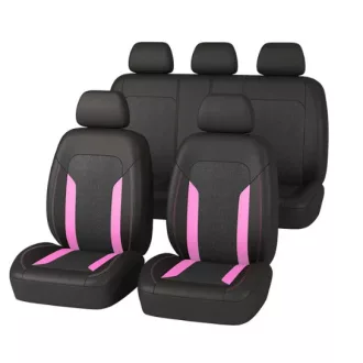   AD9341PK 9 részes osztható univerzális üléshuzat szett - Légzsákos - Tároló zsebbel - pink-fekete