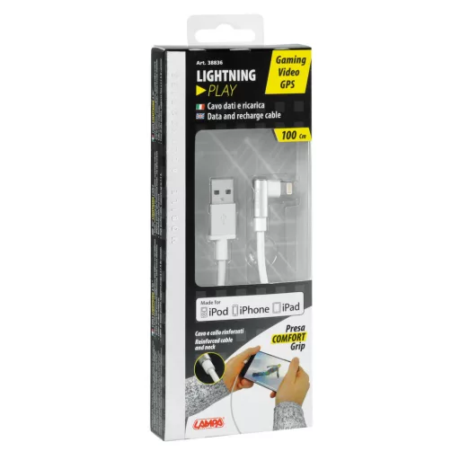 Lampa Adatkábel Usb- Lightning, 1M 90°