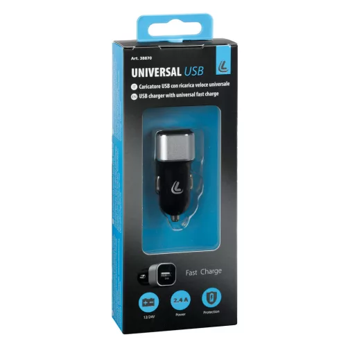 Lampa Autós gyorstöltő, Usb, 2400Ma
