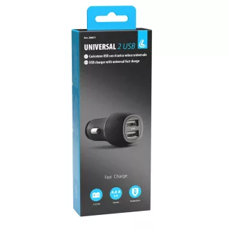 Lampa, Szivargyújtó 2xUsb, 4,8A 12/24V