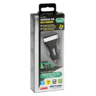 Lampa, Szivargyújtó 4xUsb, 6,8A 12/24V