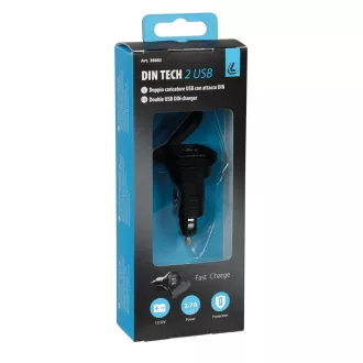   Lampa DIN-Tech 2 - USB Töltőfej DIN-steckerbe - 3000mA - 12/32V