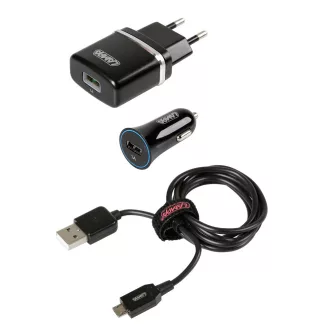 Lampa Micro Usb Töltő Szett, 1A 12/24V
