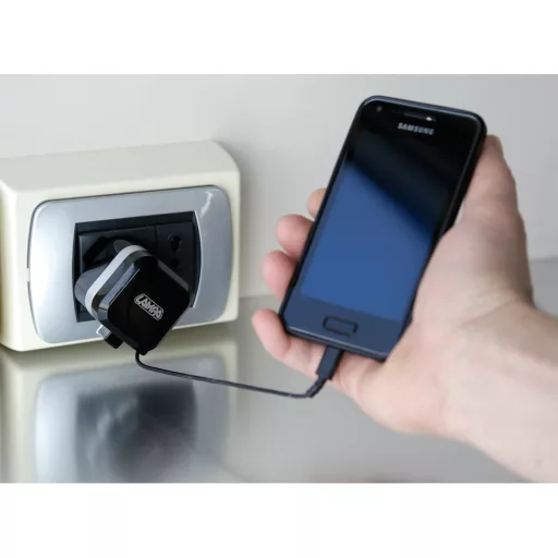 Lampa Hálozati Töltő, Micro Usb, 1 USB port, 2.4A 100/230V