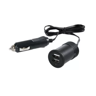   Lampa 2 USB portos töltő hosszabbító kábellel - 3000 mA - 12/24V