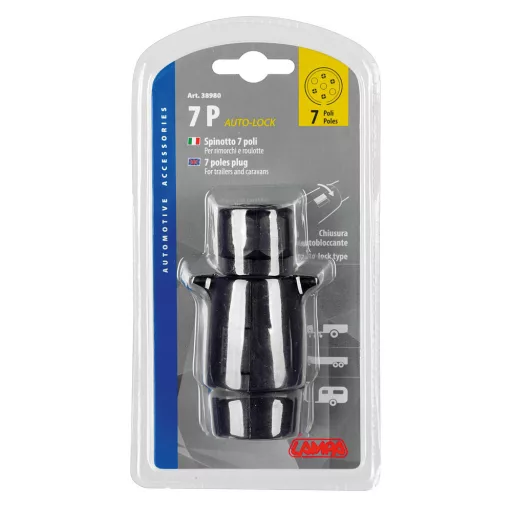 Lampa Utánfutó Dugó, Műanyag, 7 Pólusú