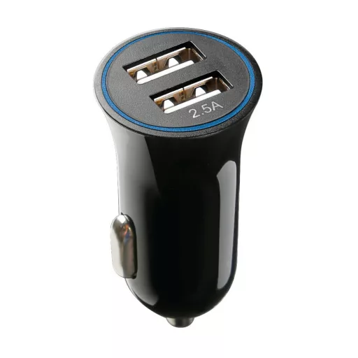 Lampa, Szivargyújtós Töltő, 2xUSB Port, 2,5A 12/24V