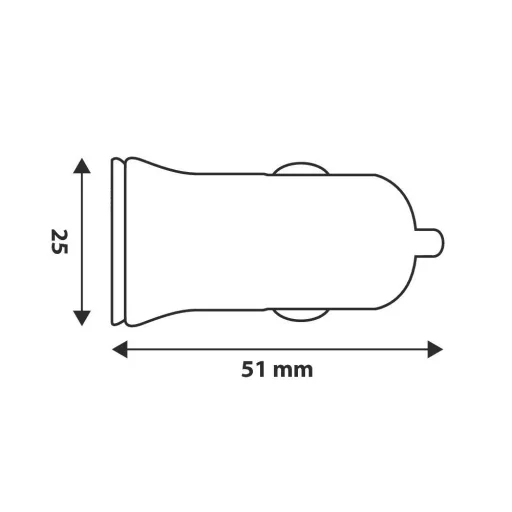 Lampa, Szivargyújtós Töltő, 2xUSB Port, 2,5A 12/24V