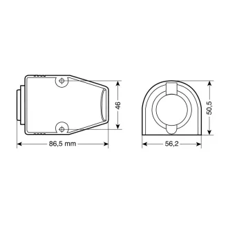 Lampa EXT-3, Szivargyújtó aljzat, Vízálló, 20A 12/24 V