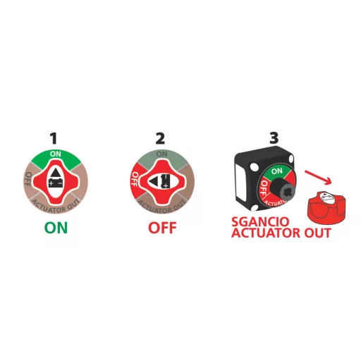 Lampa Áramtalanító kapcsoló, Háromállású, 300A 12/50V