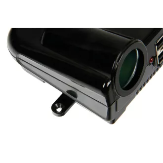 Lampa Szivargyújtó elosztó 2-es, 2xUSB Port, 8A 12/24 V