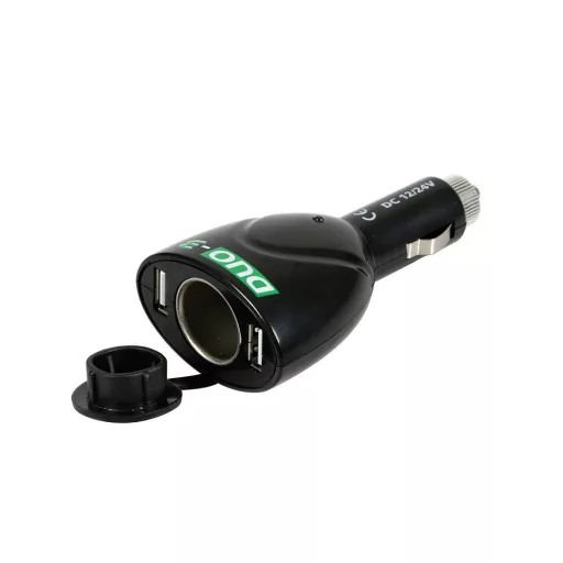 Lampa Szivargyújtós Töltő, 2xUSB, 2A 12/24V