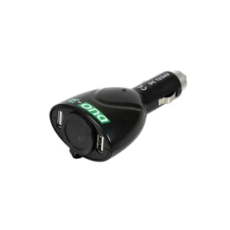 Lampa Szivargyújtós Töltő, 2xUSB, 2A 12/24V