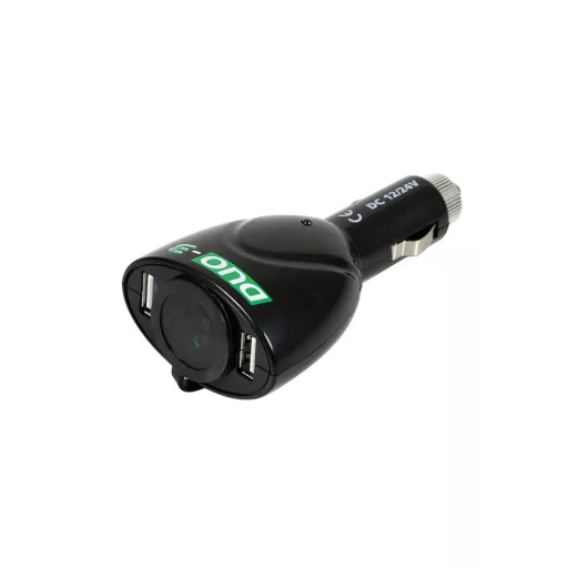Lampa Szivargyújtós Töltő, 2xUSB, 2A 12/24V