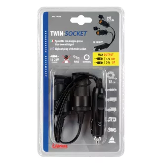 Lampa Szivargyújtó elosztó 2-es, 10A 12/24V