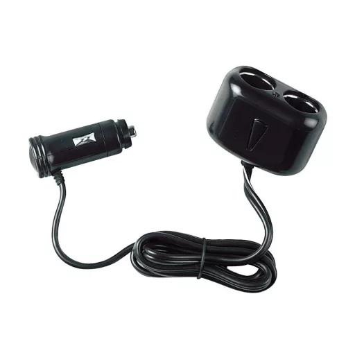 Lampa PL-2, Szivargyújtó elosztó 2-es, Kábellel, 10A 12/24V