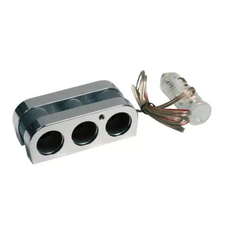 Lampa Szivargyújtós elosztó 3-as, 120W Max, 12/24V