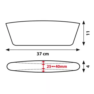 Lampa Műbőr Tároló Zseb Ülés Mellé 2db 37x11x4 cm
