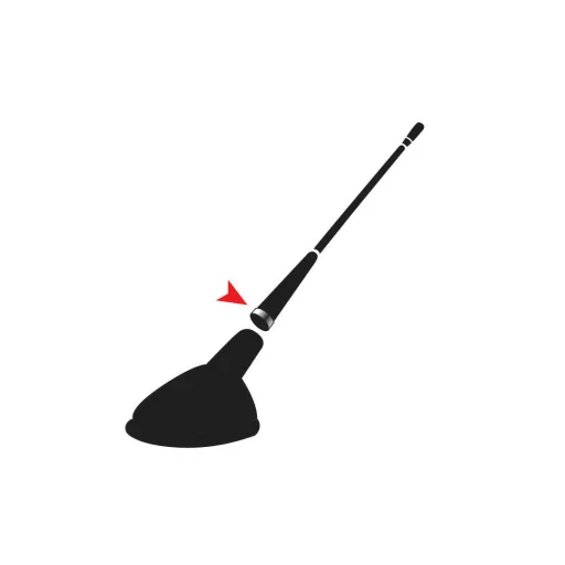 Lampa Antenna Szár, 41cm 5/6mm