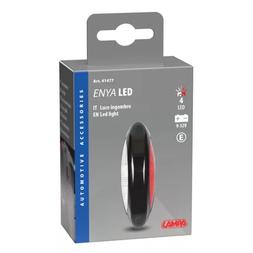 Lampa szélességjelző fehér-piros - 4 ledes
