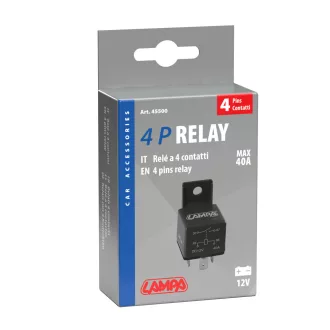 Lampa Relé 4 lábú, 40A 12V