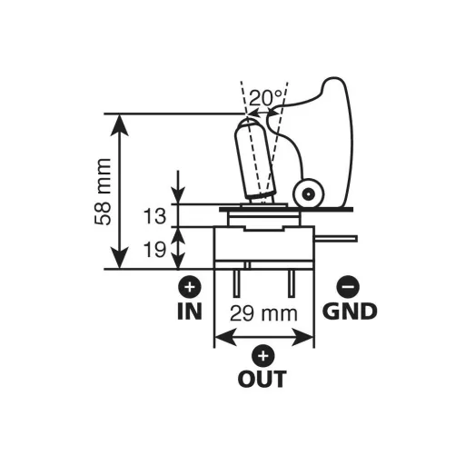 Lampa Kapcsoló Fedeles, Piros