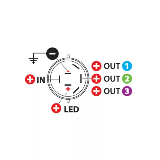 Lampa Kapcsoló Forgó, 4 pozíciós