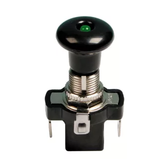 Lampa Kapcsoló ledes, Húzó, Zöld