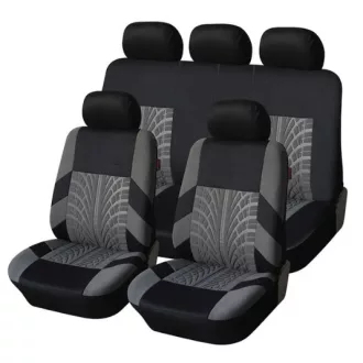   AD9521GR 9 részes 2HELYEN osztható univerzális üléshuzat szett - Légzsákos - szürke-fekete