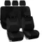 01495 9 részes 2HELYEN osztható univerzális üléshuzat szett - Légzsákos - fekete-fekete