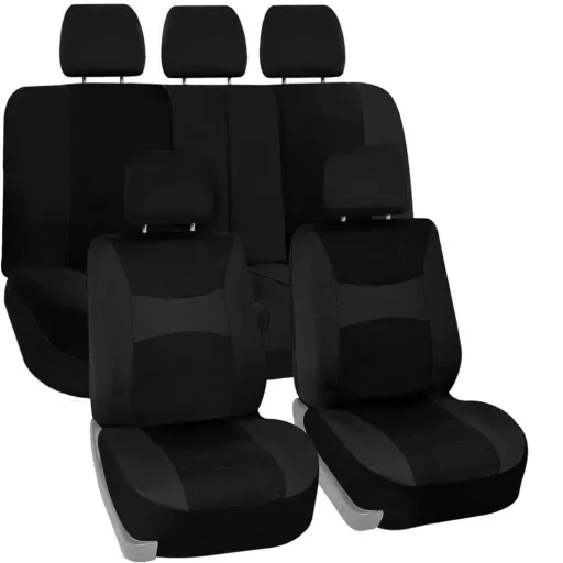 01495 9 részes 2HELYEN osztható univerzális üléshuzat szett - Légzsákos - fekete-fekete