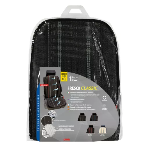 Lampa Fresco-Classic, szellőző ülésvédő természetes cellulózszálból - Szürke