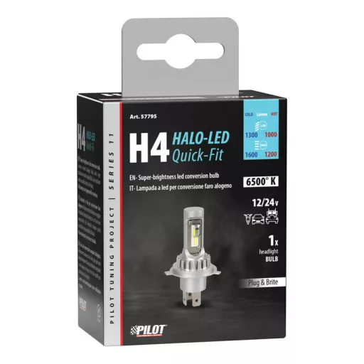 Lampa H4 Led, 12-24V 6500k