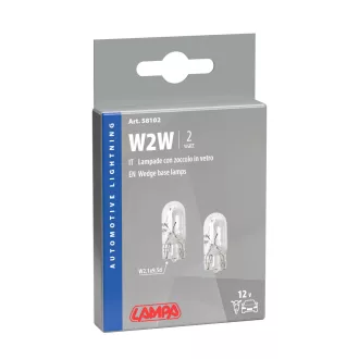 IZZÓ LAMPA 12 V  2 W ÜVEGFEJŰ
