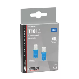 Lampa,T10 Led kék, 12V