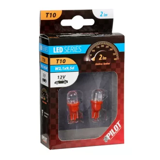 Lampa,T10 Led Narancs, 12V