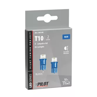 IZZÓ LAMPA 12 V T10 2DB KÉK LE