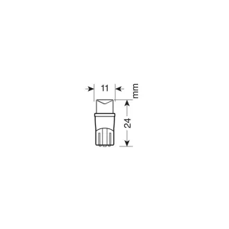 IZZÓ LAMPA 12 V T10 2DB KÉK LE