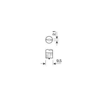 IZZÓ LAMPA 12 V T10 2DB FEH.LE