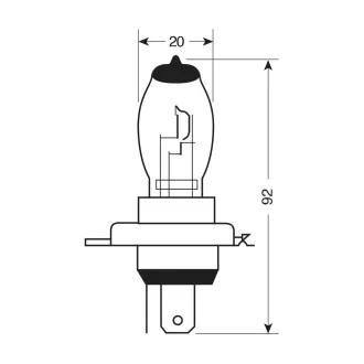 Lampa Xenium-Race H4 HOD izzó pár - P43t - 60/55W - 12V