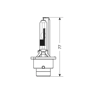 Lampa D4R Xenon Izzó, 35W 12V, Darabos