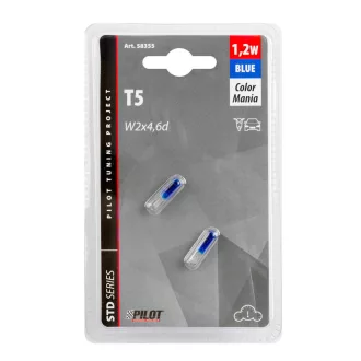 Lampa, Izzó 1,2W, Üveg, 12V, Kék