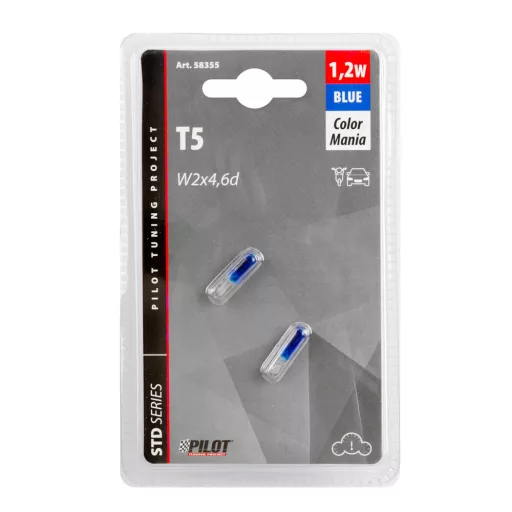 Lampa, Izzó 1,2W, Üveg, 12V, Kék