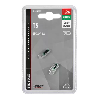 Lampa, Izzó 1,2W, Üveg, 12V, Zöld