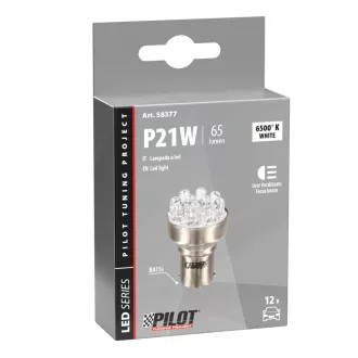   Lampa 12 V-os többfunkciós LED-es lámpa 11 LED-es - (P21W) - BA15s - 1 db - Doboz - Fehér