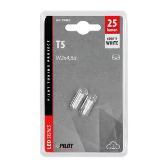 Lampa 12V Hyper-Led 2 - 1 SMD x 2 chip - (T5) - W2x4,6d - 2 db - Fehér